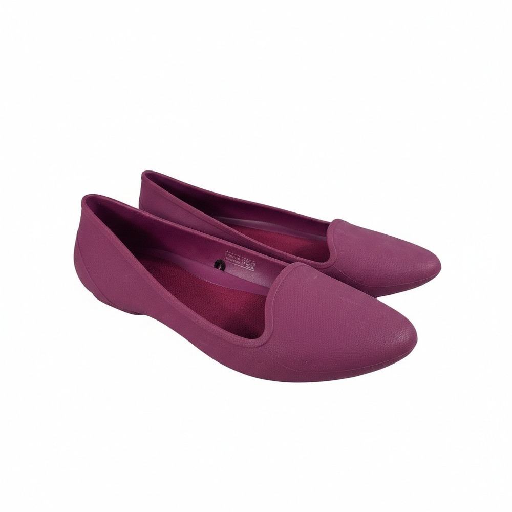 Crocs Women's Size 8 Magenta Slip On‎ Ballet Flats Iconic Comfort Shoes Clogs